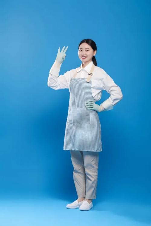 全身照家政保洁服务行业女性人物摄影图